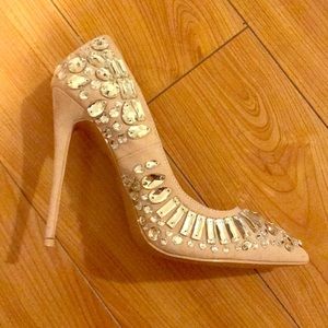 MISSGUIDED JEWELLED COURT HEELS